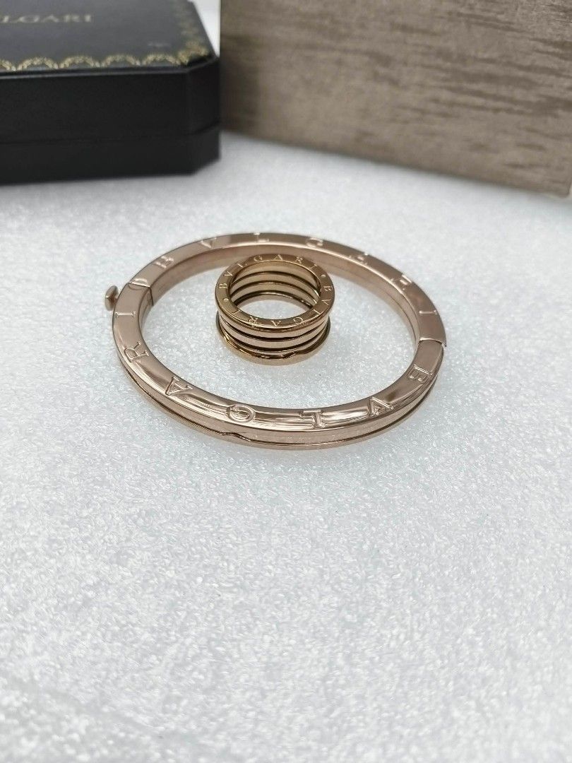 Bangle and ring (Category: Bracelets) located in Manila. Submitted by celstainlessjewelry (Listing ID 1468200944, Image 1). Description: Set Hypoallergenic quality No faded Non tarnish Pm me for more details.