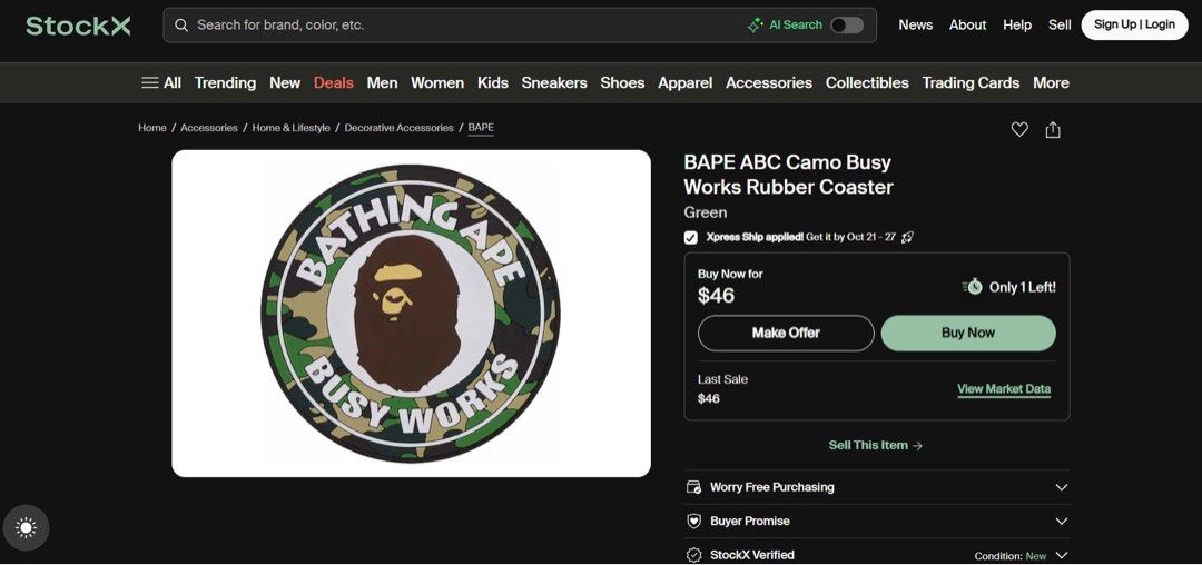 Bape ABC Camo Busy Works Coasters FW23 (Category: Luxury Accessories) located in Manila. Submitted by kuzma.francisco (Listing ID 1468143205, Image 2). Description: 1.3K Each if aspack 3.5K - Bathing Ape (BAPE) Busy Works rubber coasters - Set of 3 distinct colorways: Red, Blue, and Green Camo - Features the iconic Ape Head graphic with circular typography - Condition: Brand new, still sealed in individual clear plastic packaging - Perfect for st