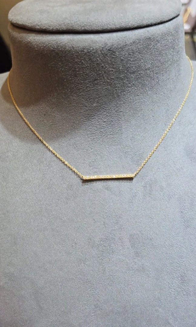Bar diamond necklace (Category: Necklaces) located in Malolos. Submitted by keenhorse_ef38ab (Listing ID 1468280682, Image 2). Description: ₱38,500 .20carat diamond 18Karat gold ₱46,500 .40carat diamond 18Karat gold To purchase, please send the ff: Name: Address: Contact Number: Cash on delivery via lbc.