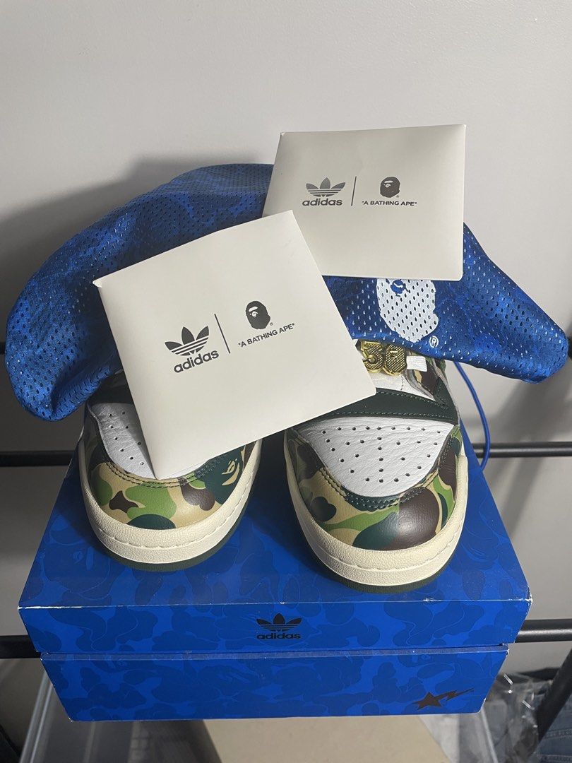Bathing ape x Adidas Forum Low (Category: Casual Shoes) located in Rizal. Submitted by akoheats (Listing ID 1468191408, Image 3). Description: Excellent Condition ✨ Issue: Sz: 11US Worn Once With Box✅ Authentic✅ Great Condition ✨ ❗️Check the item carefully before purchasing ❗️No returns or exchanges after purchase.