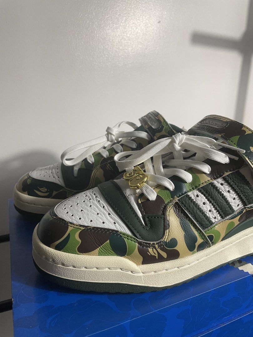 Bathing ape x Adidas Forum Low (Category: Casual Shoes) located in Rizal. Submitted by akoheats (Listing ID 1468191408, Image 2). Description: Excellent Condition ✨ Issue: Sz: 11US Worn Once With Box✅ Authentic✅ Great Condition ✨ ❗️Check the item carefully before purchasing ❗️No returns or exchanges after purchase.