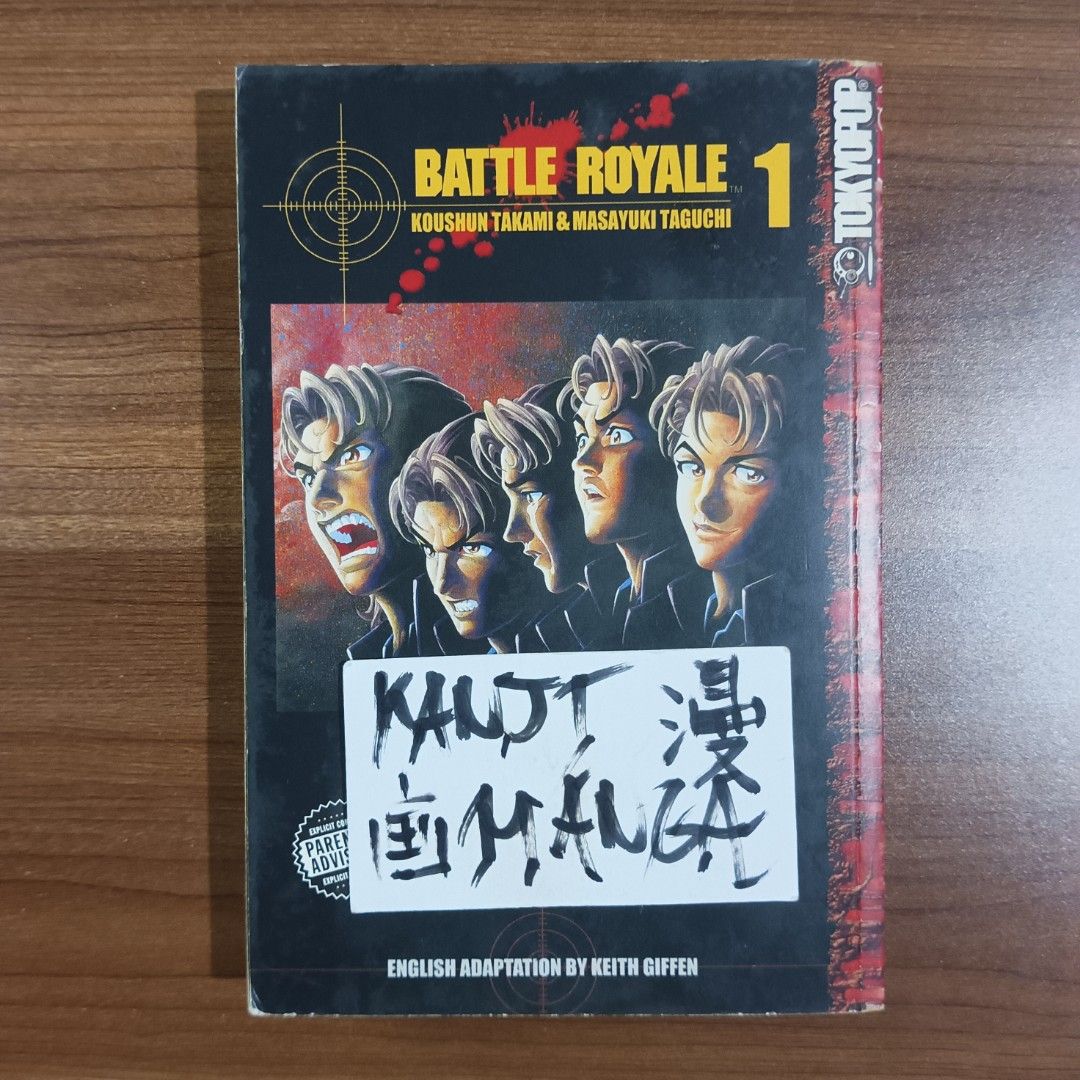 Battle Royale Manga Volume 1 (Category: Comics & Manga) located in Davao. Submitted by kanjimangaonlinestore (Listing ID 1468193123, Image 1). Description: • Battle Royal, Vol. 1 Condition: Well Used Yellowing / Markings Location: Davao City MOP: Gcash MOD: J&T / SPX.