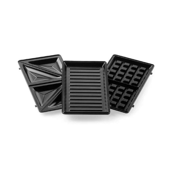 Baumann 3in1 Sandwich Maker Dual (Category: BBQ, Grills & Hotpots) located in Manila. Submitted by jillibeans (Listing ID 1468147095, Image 3). Description: Brand: Baumann Living 3in1 - Panini press grill, Waffle maker, Sandwich maker Plate size: 22.4cm x 12.2cm • Can fit 2 slices • Non-stick detachable cooking plates • Converts into 180° table grill • Barely used • Complete inclusions.