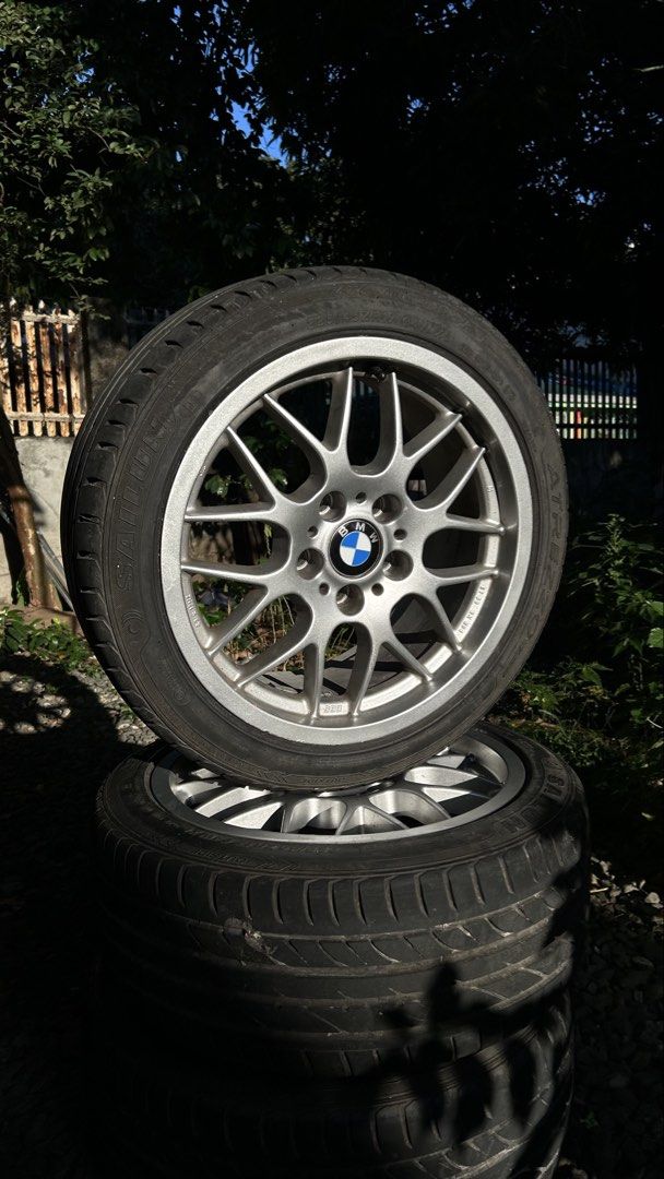 BBS RX204 17s (Category: Mags and Tires) located in Manila. Submitted by bv.gabrielle (Listing ID 1468146970, Image 1). Description: For Sale 3 pcs 17s BBS RX204 5x120 PCD ET38 BMW Center Caps w/ Sailun Atrezzo 225/45 R17 2023 prod date 12k each.