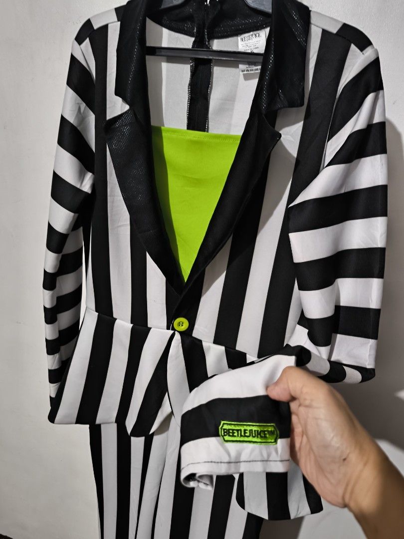 Beetlejuice Costume Jumpsuit Small Size (Category: Sets & Coordinates) located in Marikina City. Submitted by alecfordy (Listing ID 1468147384, Image 2). Description: Beetlejuice Costume Mask not included Jumpsuit ( back zipper) small body fitting kung medium Teens and adult.