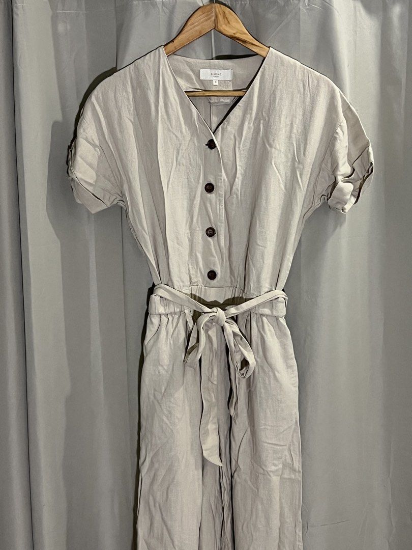 Beige short sleeve linen blend jumpsuit (Category: Jumpsuits) located in Las Pinas. Submitted by jilanah (Listing ID 1468207883, Image 2). Description: .