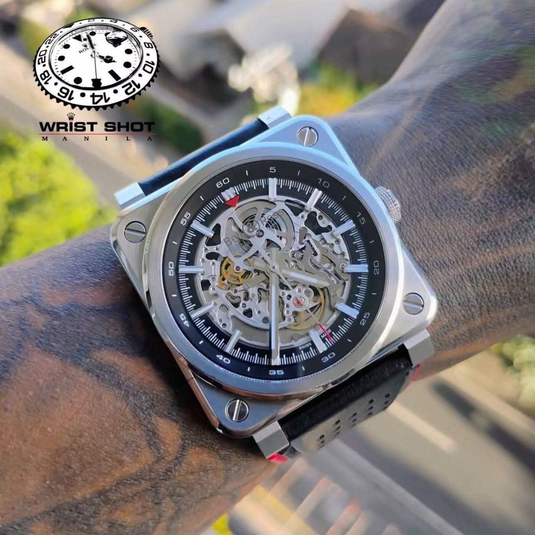 Bell & Rosss AERO GT SKELETONIZED (Category: Everything Else Others) located in Quezon City. Submitted by wristshotmanila (Listing ID 1468075671, Image 1). Description: Bell & Rosss AERO GT SKELETONIZED Limited 245,000 pesos Reference: BR0392-Aero-Gt Limited 500 pieces ( numbered) Year: 2016 Case 42mm Movement: automatic Rating: 9/10 Dial: skeleton Foreign AD Complete set IG: @wrist_shot_manila TikTok: @wristshotmanila #wristshotmanila #BellRoss 