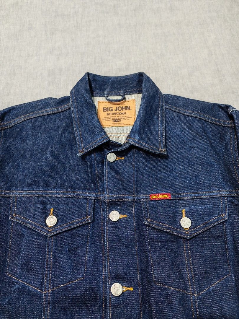 Big john japan denim jacket (Category: Coats, Jackets and Outerwear) located in Baguio. Submitted by used_clothing2600 (Listing ID 1468175185, Image 3). Description: Big john japan denim jacket size medium excellent condition width 21 length 27 shoulders 18.5 sleeve length 24 P 1,380.