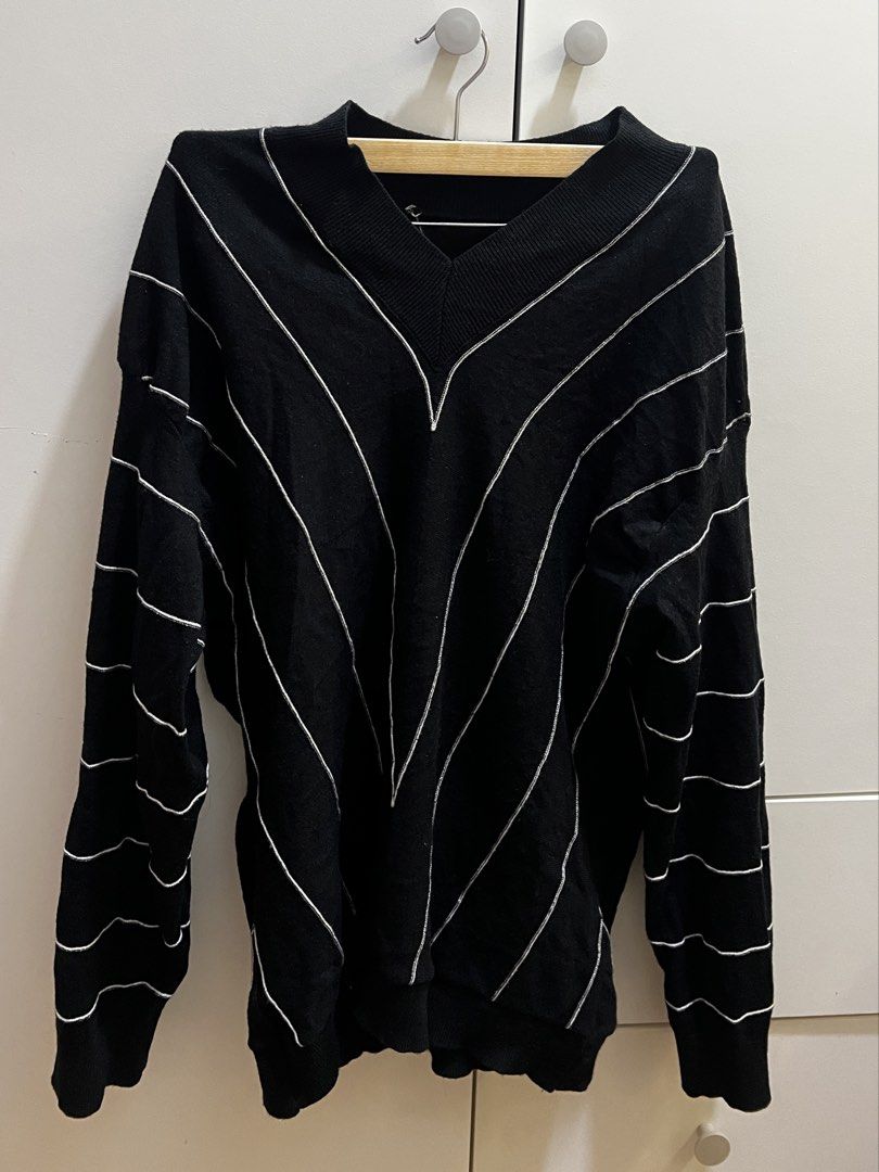 Black V-neck Knit Sweater (Category: Longsleeves) located in Quezon City. Submitted by hgaby (Listing ID 1468075408, Image 1). Description: .