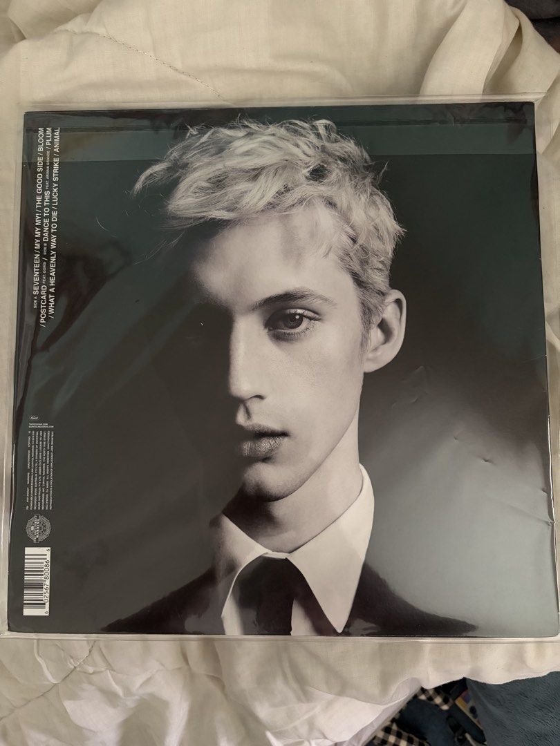 Bloom - Troye Sivan (Category: Vinyls) located in Makati City. Submitted by mertzmerks (Listing ID 1468076999, Image 2). Description: Lightly used black Troye Sivan vinyl, no flaws or skips! RFS: Not being listened to anymore MOP: GCash, Maya, GoTyme MOD: Lalamove, Grab.