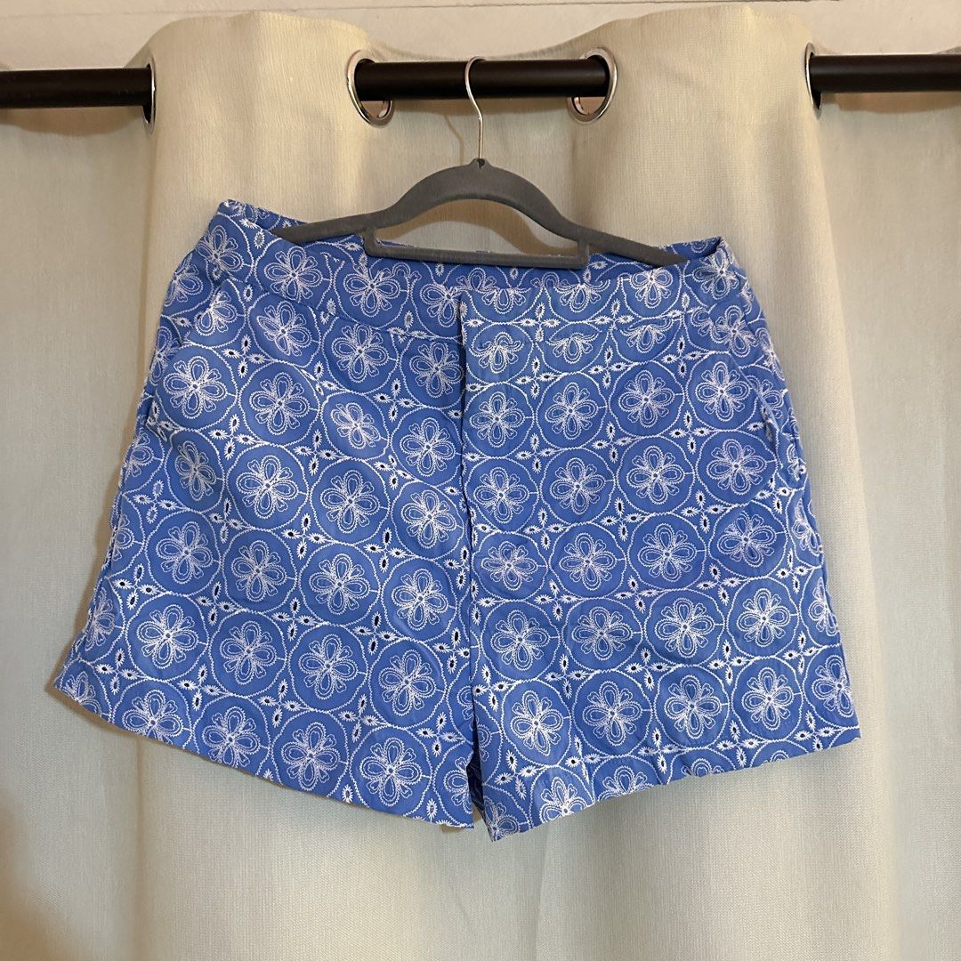 Blue Eyelet Shorts (Category: Shorts) located in Cebu City. Submitted by reyee (Listing ID 1468242468, Image 1). Description: Size: M Original Price: P650 Selling for: P300 🩷 Location: Cebu City .