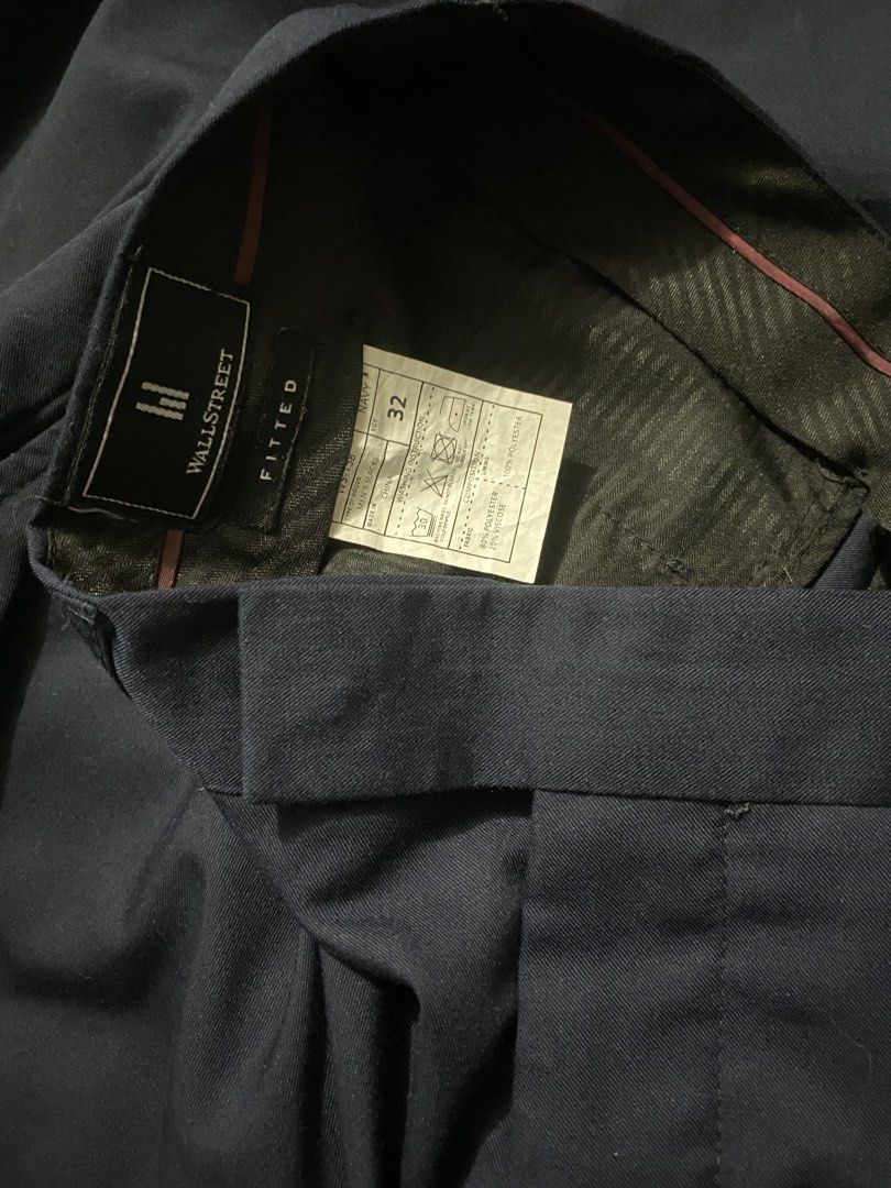 Blue Trousers (Category: Trousers) located in Mandaluyong City. Submitted by aiztyle (Listing ID 1468153084, Image 2). Description: Wallstreet Men’s Trousers Color: Blue Size 32 on tag Measurement: Waist 32”-33” Length 37” Super SALE Php300.00 only.