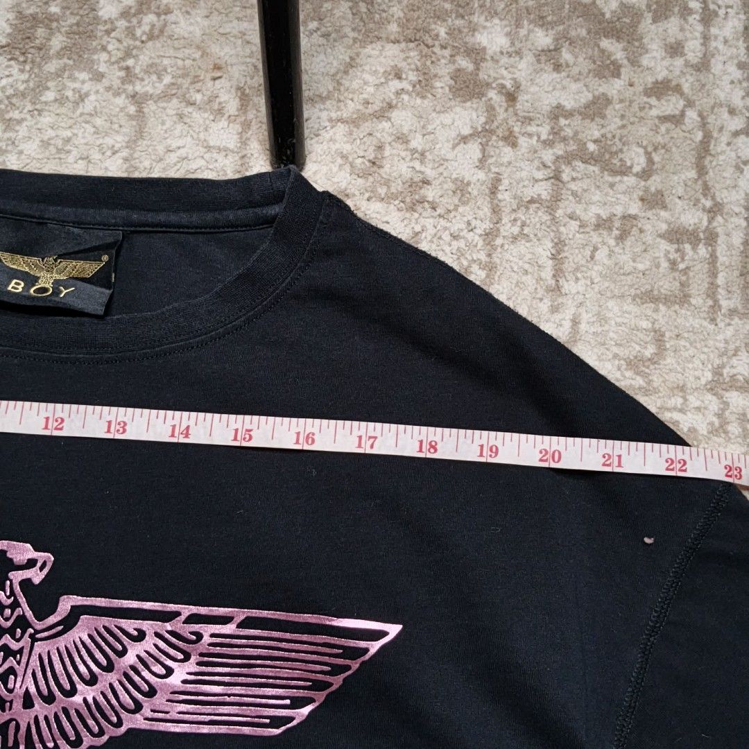 Boy london Black Size S-M (Category: Tshirts & Polo Shirts ) located in Llanera. Submitted by baka_thriftmo (Listing ID 1468223621, Image 3). Description: Excellent Condition 👍🏻 No Issue Color Rate 9 Details asa picture Mode of payment Gcash Courier J&T +Shipping fee 📌 **PLEASE READ BEFORE BUYING!** 🛍️ ✨ **MANAGE YOUR EXPECTATIONS** ✨ • Please remember that the items we sell are **THRIFTED / PRELOVED**. • Items may have minor flaws, signs of 