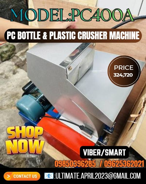 Brand New Model:PC400A PC Bottle & Plastic Crusher Machine For Sale (Category: Looking For) located in Caloocan City. Submitted by ultalvare04015 (Listing ID 1468159467, Image 1). Description: ✅ Guaranteed lowest price ✅ Quality products ✅ Big discount for bulk orders ✅ 100% LEGIT TRUSTED SUPPLIER! ✅ With Complete Legal Documents ✅ BIR Registered 📍 Location: 69 Sandoval Ave. Brgy Pinagbuhatan Pasig City PC180A - PHP 180,192 PC230A - PHP 241,740 