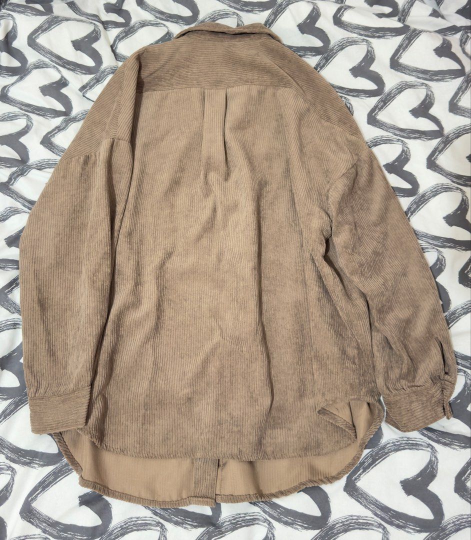 Brown Corduroy Button Down Overshirt Jacket (Category: Coats, Jackets and Outerwear) located in Manila. Submitted by warmbird.ac6e1a (Listing ID 1468215989, Image 2). Description: .