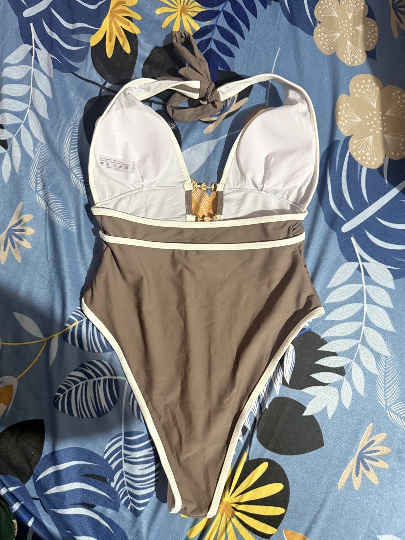 Brown One-Piece Halter Swimsuit (Category: Bikinis & Swimsuits) located in Quezon City. Submitted by katrineang (Listing ID 1468228440, Image 2). Description: .