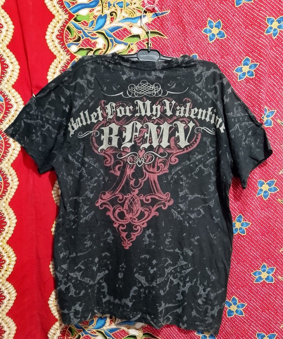 Bullet For My Valentine (Category: Tshirts & Polo Shirts ) located in Davao. Submitted by outdatedfinds (Listing ID 1468124987, Image 2). Description: Bullet For My Valentine All Over Print Rock & Rebellion Tag Size Large 22x27 No Issue 1250 Plus SF Davao City Location hmu .