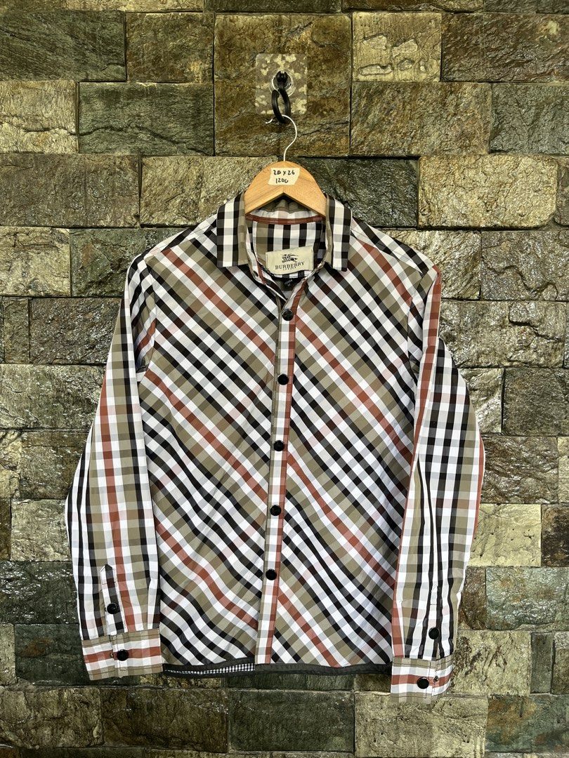 Burberry Waterproof Plaid Buttondown Longsleeve (Category: Formal Shirts) located in Cagayan de Oro. Submitted by curatedheirloomph_ (Listing ID 1468238982, Image 1). Description: 𝘿𝙞𝙢𝙚𝙣𝙨𝙞𝙤𝙣𝙨: 20x26 𝘽𝙚𝙨𝙩 𝙁𝙞𝙩: Medium 𝘾𝙤𝙣𝙙𝙞𝙩𝙞𝙤𝙣 & 𝘾𝙤𝙡𝙤𝙧 𝙍𝙖𝙩𝙚: Excellent (9.5/10) 𝙄𝙨𝙨𝙪𝙚: N/A 𝘼𝙪𝙩𝙝𝙚𝙣𝙩𝙞𝙘𝙞𝙩𝙮 𝘿𝙚𝙘𝙡𝙖𝙧𝙖𝙩𝙞𝙤𝙣: Authentic.