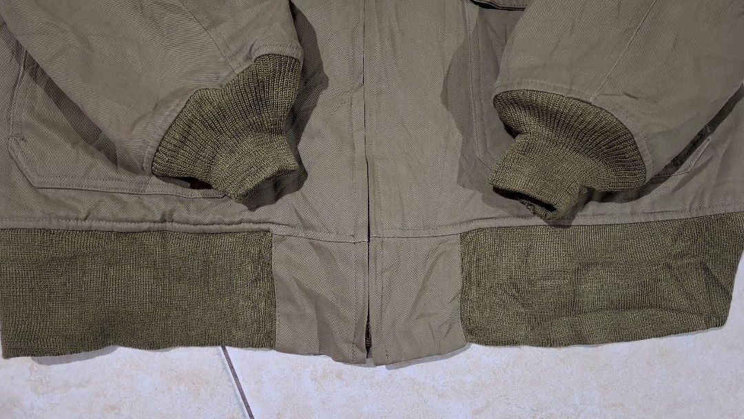 Buzz Rickson type B-10 flight jacket (Category: Coats, Jackets and Outerwear) located in Baguio. Submitted by thriftrot (Listing ID 1468077852, Image 2). Description: type b-10 flight jacket excellent no issue 9/10 color rate no discoloration no stain dimes on photos loc. baguio add shipping fee.