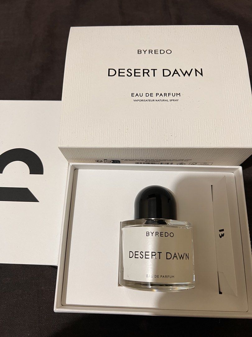 Byredo Desert Dawn Eau de Parfum 50ml (Category: Fragrance & Deodorants) located in Pasay City. Submitted by quickreseller (Listing ID 1468192884, Image 1). Description: - Brand: Byredo - Fragrance: Desert Dawn (Latest collection warm woody amber scent) - Size: 50ml Eau de Parfum 30+ ml Bought in bangkok No receipt RFS: bought le labo.