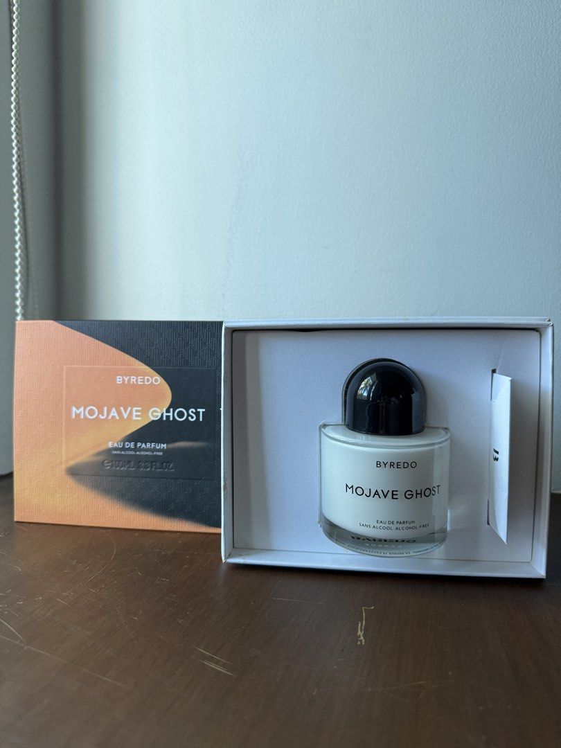 BYREDO Mojave Ghost EDP 100ML with Box (Category: Fragrance & Deodorants) located in Tuguegarao City. Submitted by izzysfinds (Listing ID 1468117972, Image 2). Description: RFS - Decluttering AUTHENTIC and GENUINE Byredo Mojave Ghost 100ML EDP - ₱8300 Status: Opened, Sprayed 4 times, BNWB Shipped via J&T Express 🙂 Contact: 09981958611.