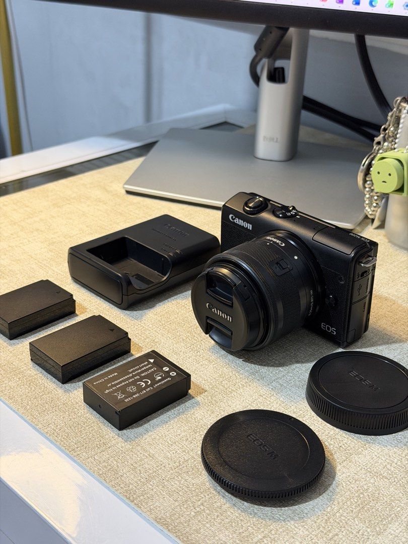 Canon EOS M200 Mirrorless Camera (Category: Cameras) located in Muntinlupa City. Submitted by alyssuh_ (Listing ID 1468266822, Image 1). Description: Canon EOS M200 mirrorless camera (Black) Inclusions: - 15-45mm zoom lens - Battery charger - 3x batteries (not original) - Lens caps - Camera bag Condition: - Minor dents that are not that visible and doesn’t affect output - Overall 9/10. Really great output! MOP: Gcash/Cash MOD: Priority Meet up (F