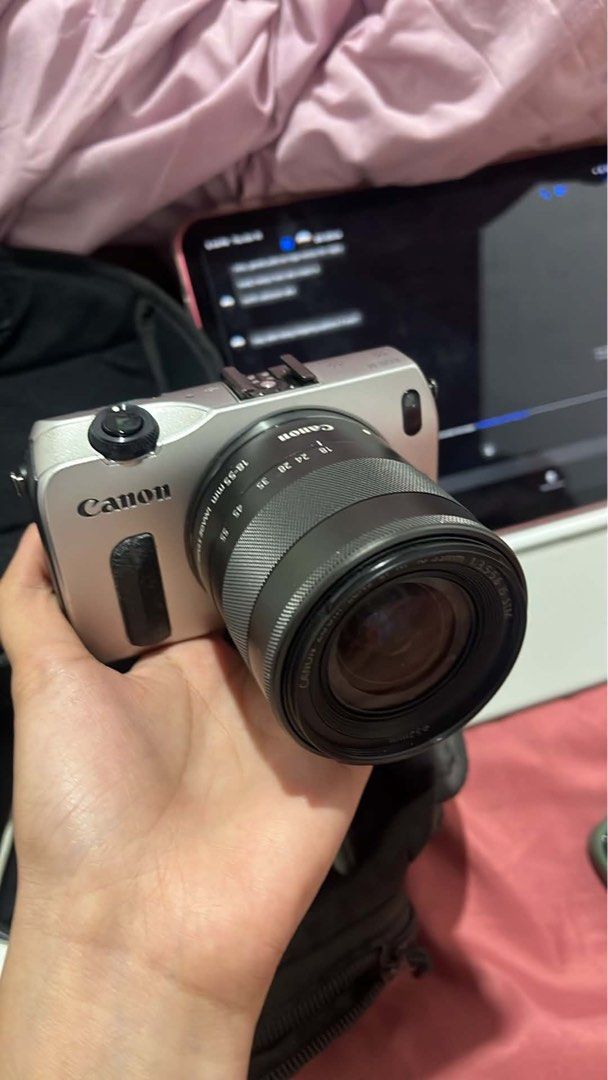 CANON EOS M (Category: Cameras) located in Caloocan City. Submitted by declutter.oli (Listing ID 1468217072, Image 2). Description: Canon EOS M (Pre-loved) #preowned details ♡ no functional issues ♡ body condition: 9.5/10 — looks new! ♡ lcd condition: 10/10 specs ♡ 18 mp ♡ cmos sensor ♡ 1080p full hd at 30fps ♡ 3-inch fixed touchscreen inclusions ♡ unit ♡ sd card ♡ canon box ♡ canon strap ♡ canon cable ♡ canon battery ♡ canon charger ♡ canon lens