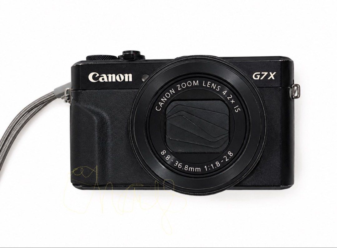 Canon g7x mark ii (Category: Cameras) located in Quezon City. Submitted by chaysee (Listing ID 1468080470, Image 1). Description: With original box and charger Signs of usage: scratches other than that works perfectly fine. Never opened or repair .
