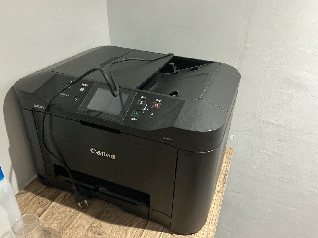 Canon Maxify MB5170 (Category: Printers, Scanners & Copiers) located in Manila. Submitted by kcxricafort (Listing ID 1468092859, Image 1). Description: ‼️FOR SALE: Canon MAXIFY MB5170‼️ high-speed, heavy-duty wireless all-in-one business inkjet printer designed specifically for small-to-medium offices and heavy workloads. ₱10,000 (negotiable) (Like-New / Excellent Condition): Fully operational with clean nozzle test prints, low page count, no phy