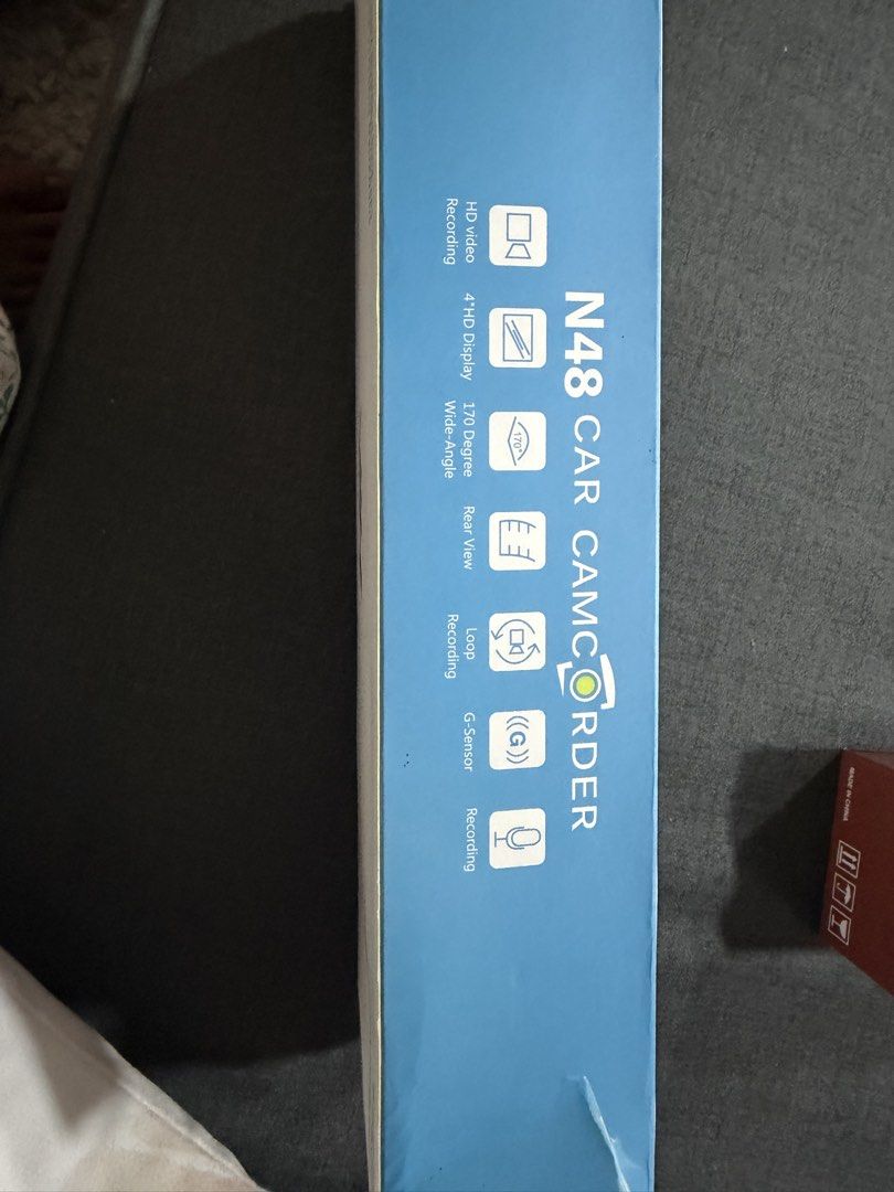 Car Camcorder (Category: Audio, Video, Alarm and other Electronic Accessories) located in Antipolo. Submitted by pennylane6972 (Listing ID 1468081500, Image 3). Description: HD video Recording 4” HD Display 170 Degree Wide-angle Rear View loop recording G-sensor Recording Never use.