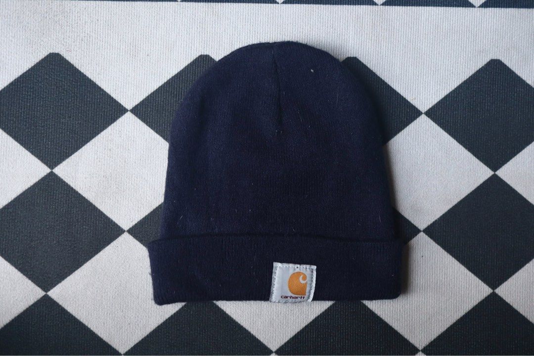 CARHARTT BEANIE (Category: Activewear) located in Quezon City. Submitted by taondalawanglibo-thrift (Listing ID 1468224834, Image 1). Description: NAVY BLUE‼️ COMPLETE TAGS NO ISSUE 9/10 PM FOR MORE DETAILS (pic from previous owner).