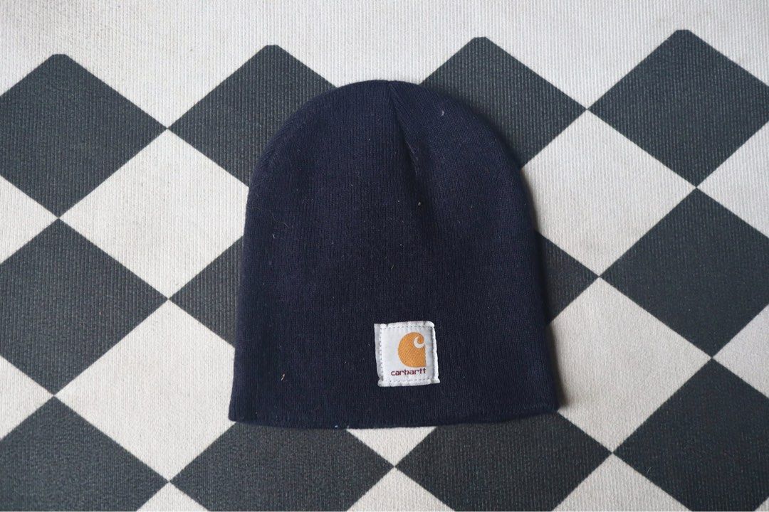 CARHARTT BEANIE (Category: Beanies) located in Quezon City. Submitted by taondalawanglibo-thrift (Listing ID 1468225317, Image 1). Description: NAVY BLUE COMPLETE TAGS NO ISSUE 9/10 PM FOR MORE DETAILS📥 (pic from previous owner).