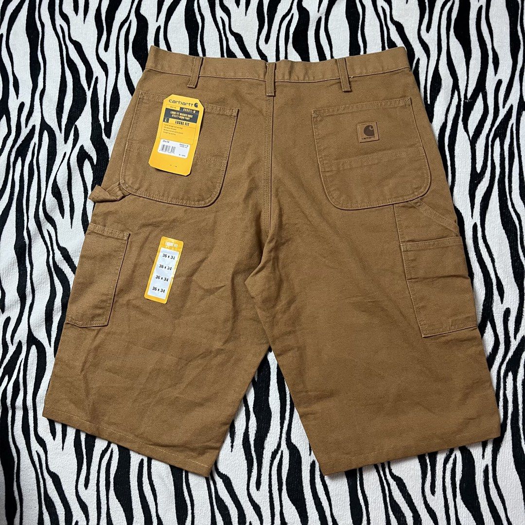 Carhartt carpenter leather patch logo (Category: Shorts) located in Manila. Submitted by royaldripmanila (Listing ID 1468241146, Image 2). Description: W36 L26.5.