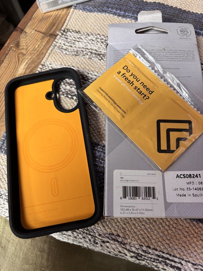 Caseology Athlex Mag case for iPhone 16 (Category: Cases & Sleeves) located in Quezon City. Submitted by closettreasure123 (Listing ID 1468122476, Image 3). Description: • Brand: Caseology by Spigen • Model Name: Athlex Mag • Compatible Device: Apple iPhone 16 (6.1-inch display) • Color: Active Black • MPN: ACS08241 • Key Features: Built-in MagSafe compatible magnetic ring, textured sandstone grip, dual-layer military-grade drop protection..