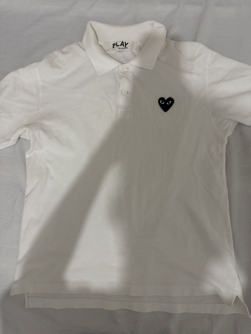 CDG Play Polo Shirt (Category: Tshirts & Polo Shirts ) located in Muntinlupa City. Submitted by itsyaboiii (Listing ID 1468214682, Image 1). Description: CDG Play Polo Shirt Size M Used twice ₱2,990 rfs: decluttering stuff.