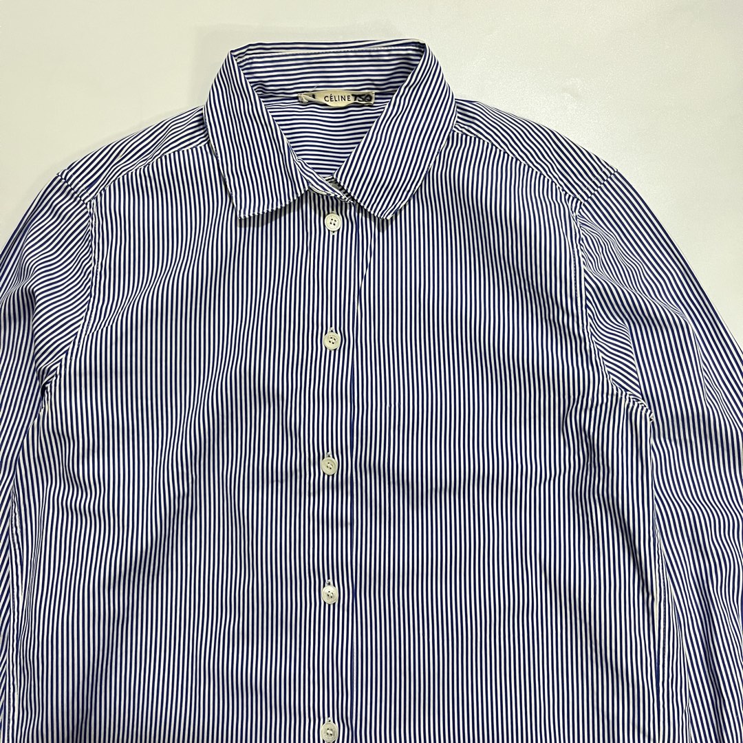 CELINE - PHOEBE PHILO STRIPED SHIRT (Category: Luxury Apparel) located in Bacolod City. Submitted by the.finest (Listing ID 1468259200, Image 2). Description: Celine - Phoebe Philo Striped Shirt Tag Size: 34 Width: 18 Length: 29 Condition: 9/10 5,000+shipping fee.