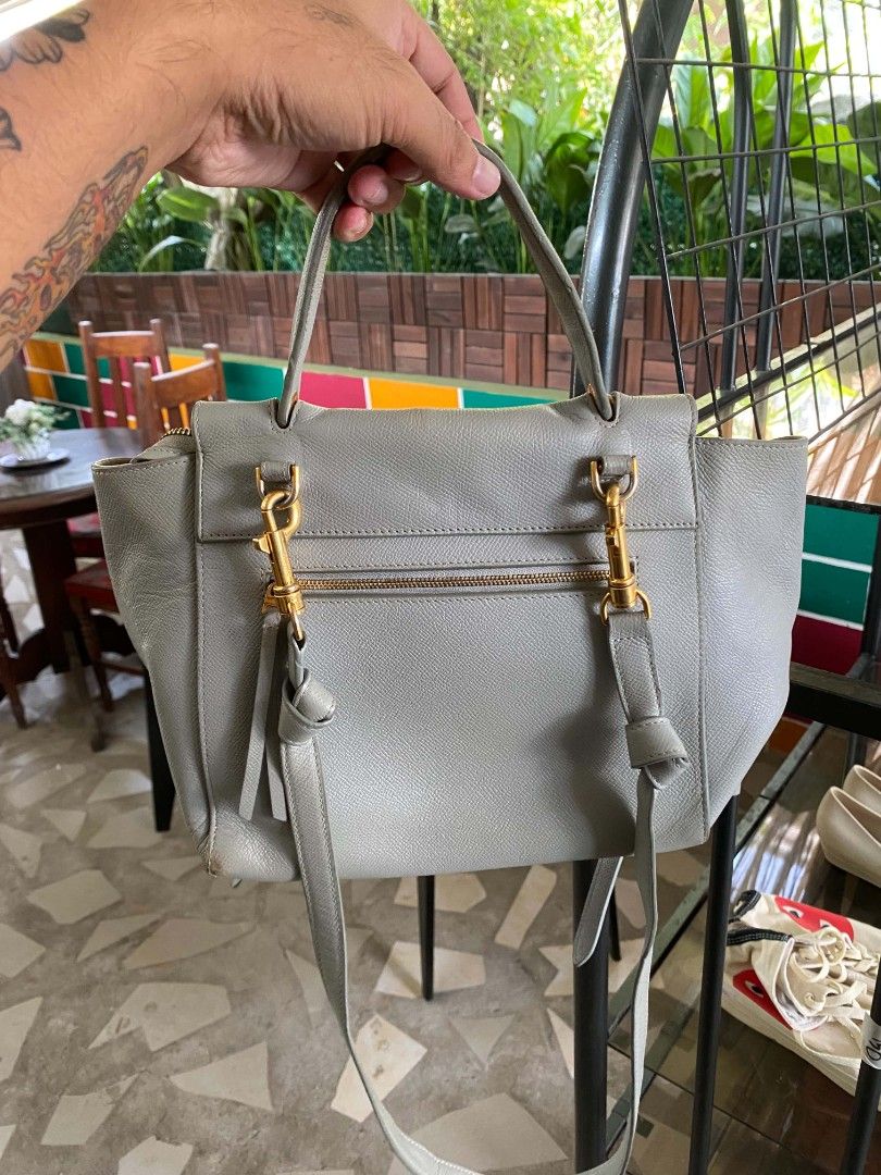 Celine belt bag calfskin gray (Category: Shoulder Bags) located in Borongan. Submitted by thrift-real2.0 (Listing ID 1468082498, Image 2). Description: Celine belt bag calfskin grained gray textured excellent condition color rate:9.5/10 no issue need to wipes or wash only 2000 plus sf.