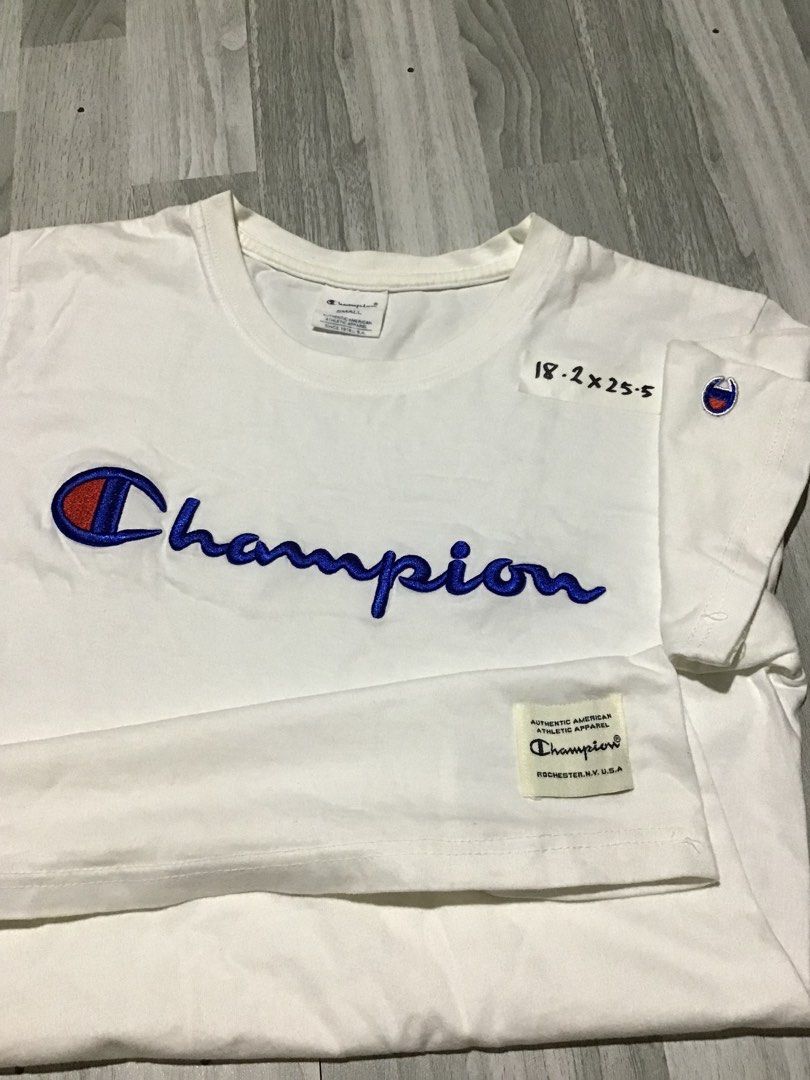 Champion embroid logo (Category: Tshirts & Polo Shirts ) located in Davao. Submitted by ljay.thriftedfinds (Listing ID 1468244040, Image 2). Description: .