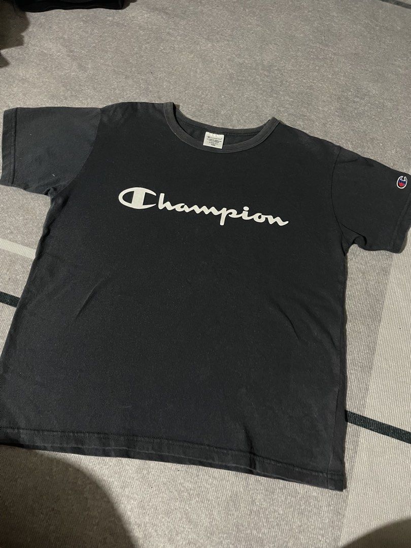 Champion shirt for kids (Category: Babies & Kids Fashion) located in Manila. Submitted by _eahmczz (Listing ID 1468264207, Image 1). Description: Fit to 10-12 yrs old.