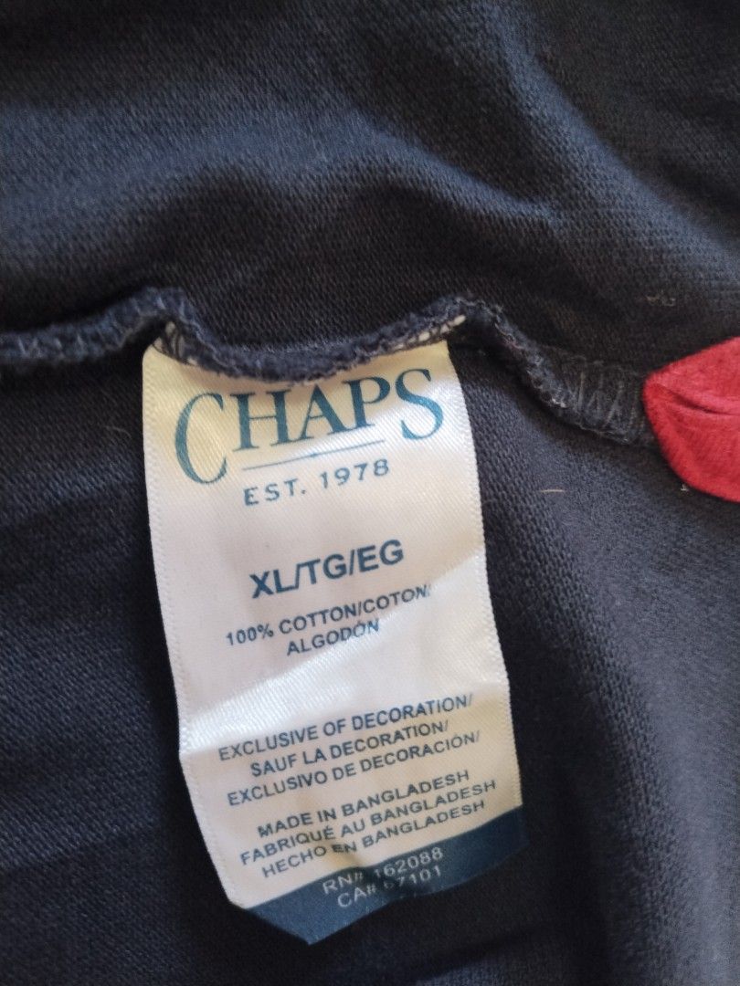 Chaps "The Everyday Polo" — Size XL (Category: Tshirts & Polo Shirts ) located in Mabalacat. Submitted by al_amin_thrift (Listing ID 1468127821, Image 3). Description: Chaps "The Everyday Polo" — Size XL ✅ 100% Authentic Chaps — established 1978 ✅ Size XL — classic regular fit ✅ Navy blue with red & white trim — timeless smart-casual style ✅ 100% cotton pique — breathable & comfortable all day ✅ Embroidered crest logo detail ✅ Good pre-loved cond