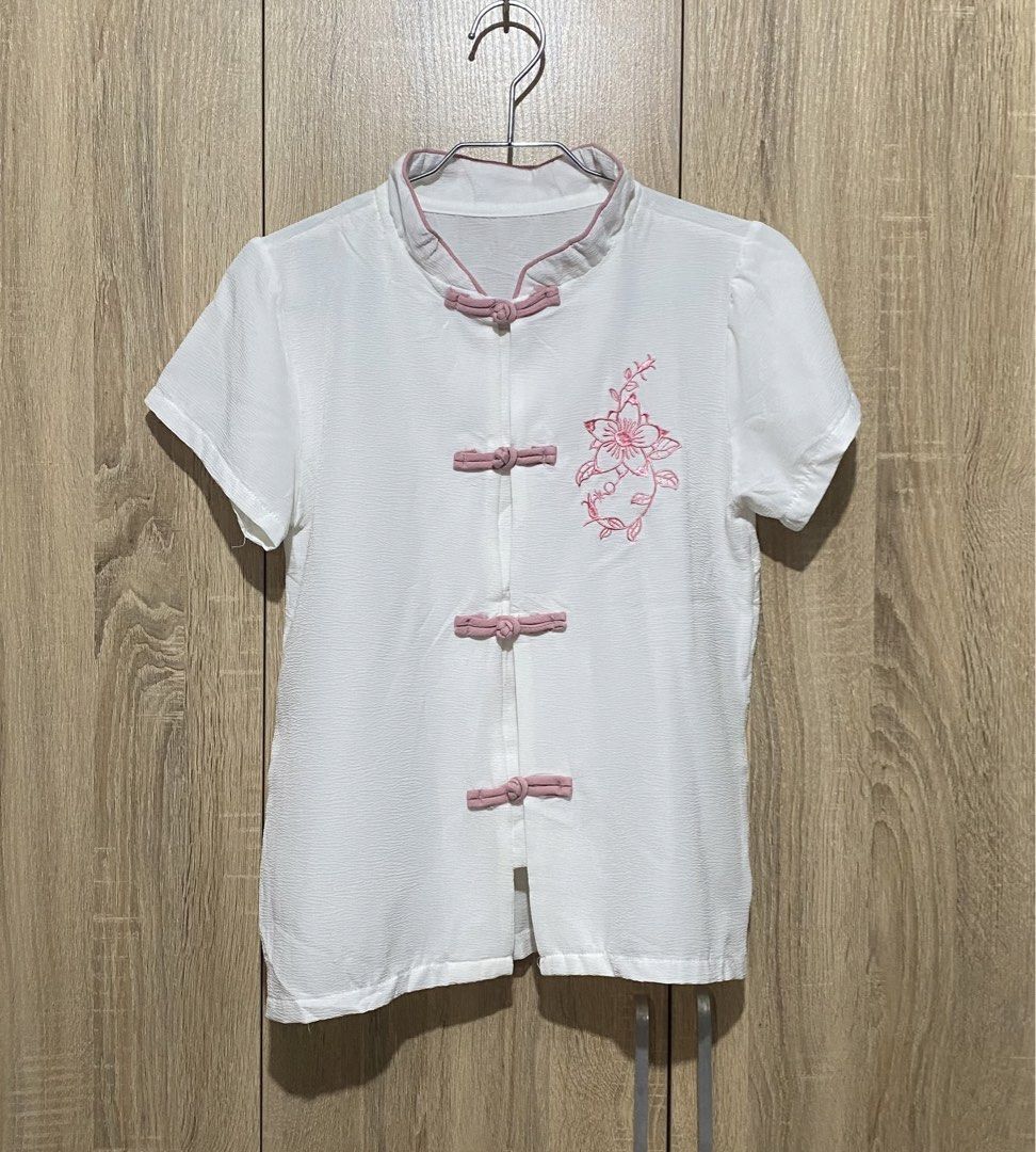Cheongsam Blouse (Category: Blouses) located in Mandaluyong City. Submitted by aiztyle (Listing ID 1468064811, Image 1). Description: Cheongsam Blouse Best fit Xxsmall to Xsmall Measurement: Bust 32” Length 22” Super SALE Php300.00 only.
