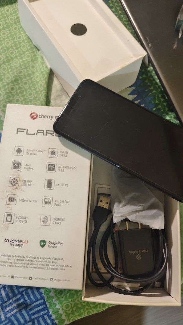 Cherry Mobile Flare P3 (Category: Android Others) located in San Jose del Monte. Submitted by nclplcnt (Listing ID 1468067699, Image 1). Description: -Android 8.1 Oreo -8gb rom // 1gb ram -Front Camera: 5mp // Back Camera 13mp -2400 mAh battery -dual sim (nano).