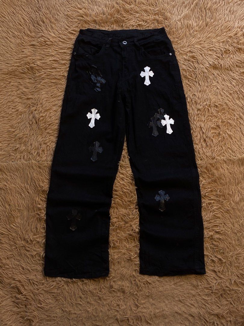 Chrome hearts pants (Category: Jeans) located in Mangaldan. Submitted by raversantos (Listing ID 1468246099, Image 1). Description: W-32 L-39 Hem-9 Need wash No issue Color rate 10/10 Excellent condition .
