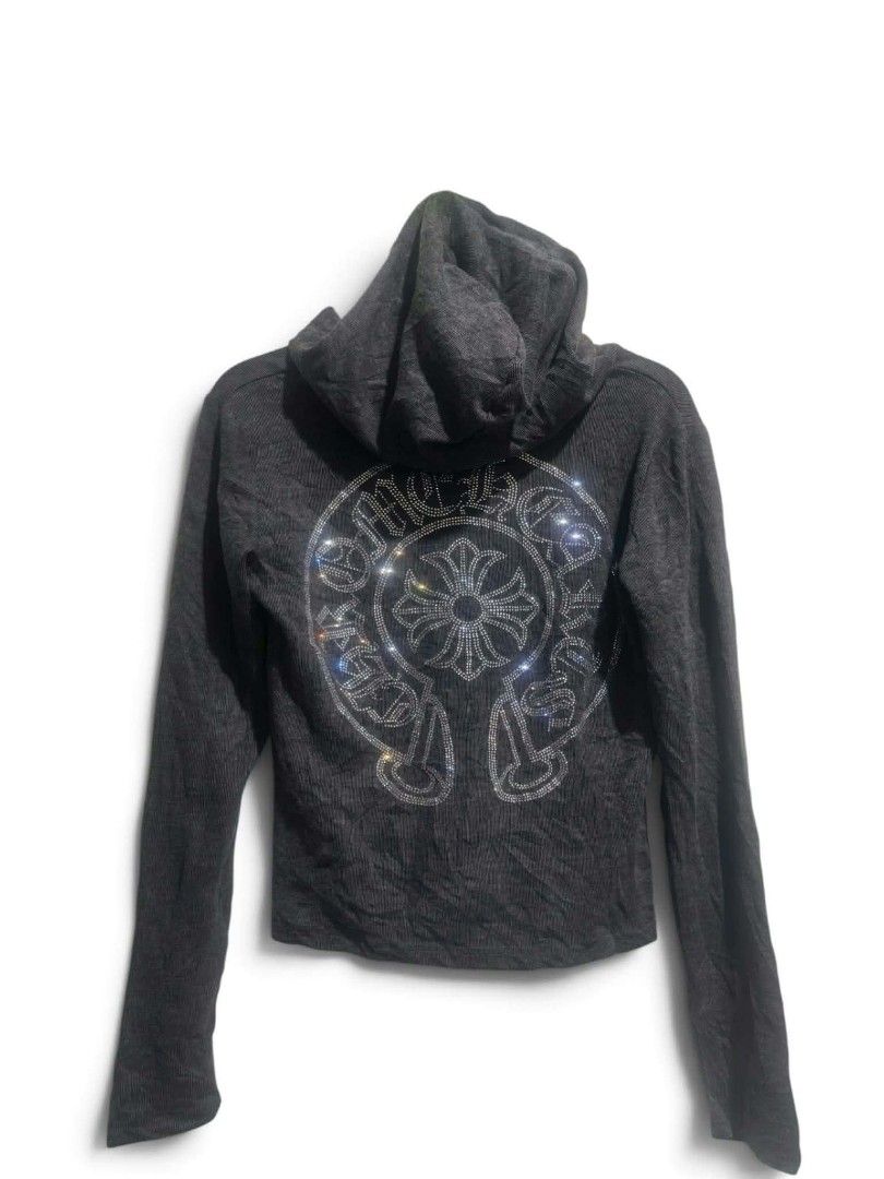 Chrome hearts Swarovski sweater (Category: Coats, Jackets and Outerwear) located in Vinzons. Submitted by kspabico07187 (Listing ID 1468215434, Image 2). Description: Excellent condition No issue L-19.5 W-17.5.