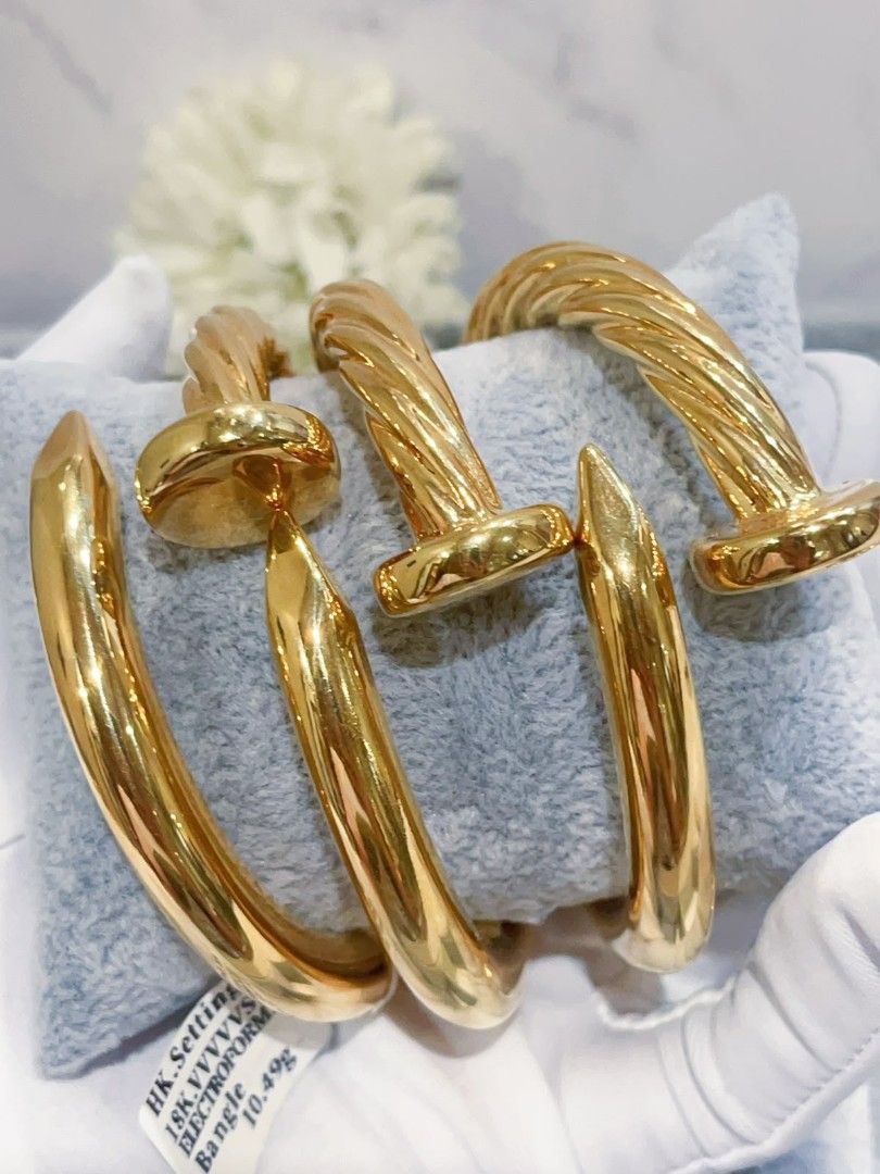 chunky bangles 18k gold hk setting electroform (Category: Bracelets) located in Manila. Submitted by primejewelry (Listing ID 1468068909, Image 3). Description: .