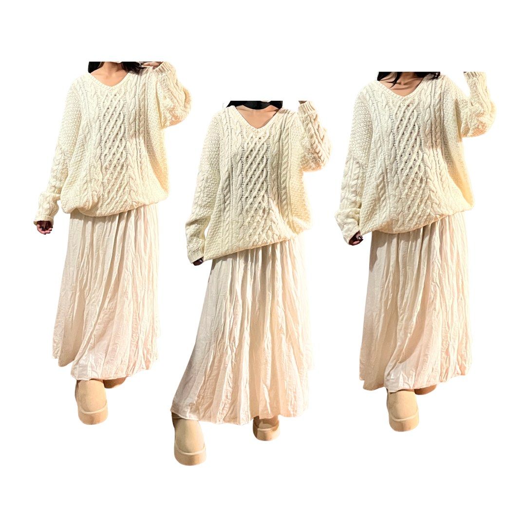 CHUNKY KNIT OVERSIZED SWEATER (Category: Coats, Jackets and Outerwear) located in Baguio. Submitted by claie.bg (Listing ID 1468208118, Image 3). Description: ⊹ CHUNKY KNIT OVERSIZED SWEATER ⊹ ᰔ ganda nitooo! ᰔ high quality knit DEETS size- med to large length- 28 inches brand- INGNI washed and ready to wear! .