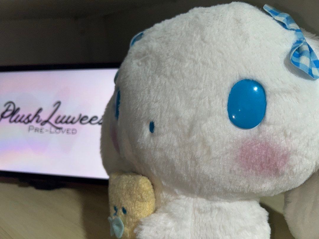 Cinnamoroll Hug a Bear Plushie (Category: Plushies & Soft Toys) located in Calamba. Submitted by plushluweez (Listing ID 1468094453, Image 2). Description: Cinnamoroll Hug a Bear Plushie 🧸 - 10/10 Like new! -super fluffy -medium sized 📍Loc: Laguna PAYO, GCash / Maya / Maribank.