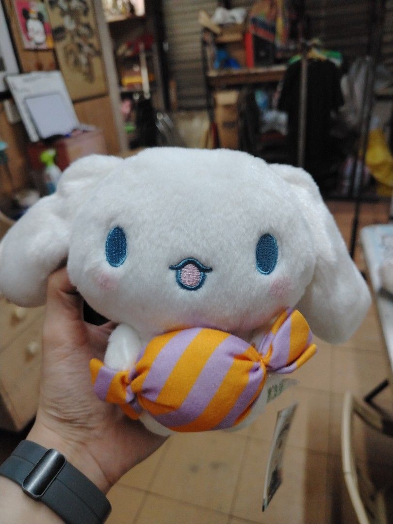 Cinnamoroll with candy small plushie (Category: Plushies & Soft Toys) located in Manila. Submitted by joycechua439850 (Listing ID 1468084691, Image 2). Description: - Cinnamoroll 2019 original plushie with complete tag - Perfect for gifts or collection.