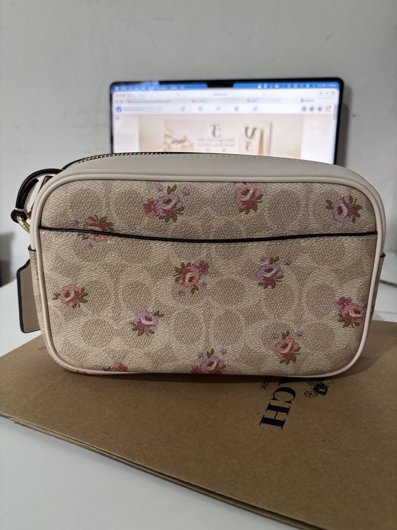 COACH Mini Jamie Camera Bag Pink Flowers (Category: Cross-body Bags) located in Baguio. Submitted by thecuratedcartbymj (Listing ID 1468246285, Image 3). Description: .