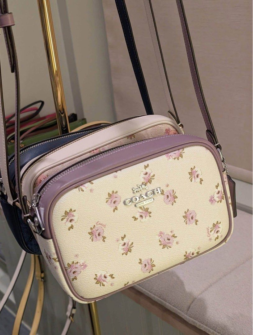 COACH Mini Jamie Camera Bag Purple Flowers (Category: Cross-body Bags) located in Baguio. Submitted by thecuratedcartbymj (Listing ID 1468235429, Image 1). Description: .